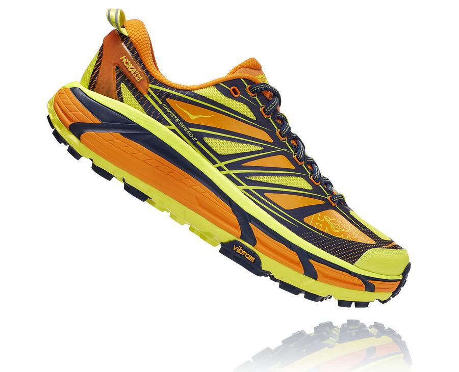 Hoka One One Trail Schoenen Heren - Mafate Speed 2 - Lichtgoud/Roze - DS6972403